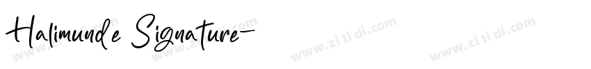 Halimunde Signature字体转换